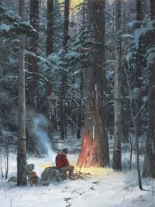 Warming Up Painting by Thomas Kinkade