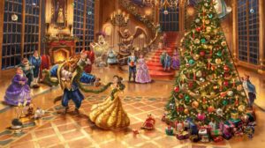 Beauty and the Beast Christmas Celebration Slide