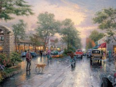 Carmel, Sunset on Ocean Avenue