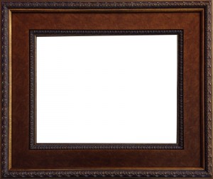 Flat Copper Panel Gold Frame