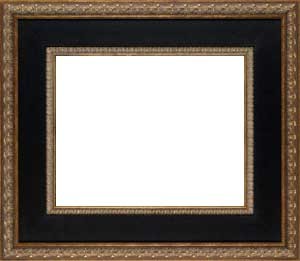 Flat Black Panel Gold Frame