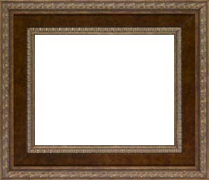 Flat Copper Panel Gold Frame
