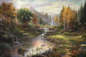 pretty painting thomas kinkade