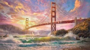 Sunset Over Golden Gate Slide