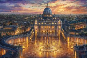 vatican thomas kinkade painting